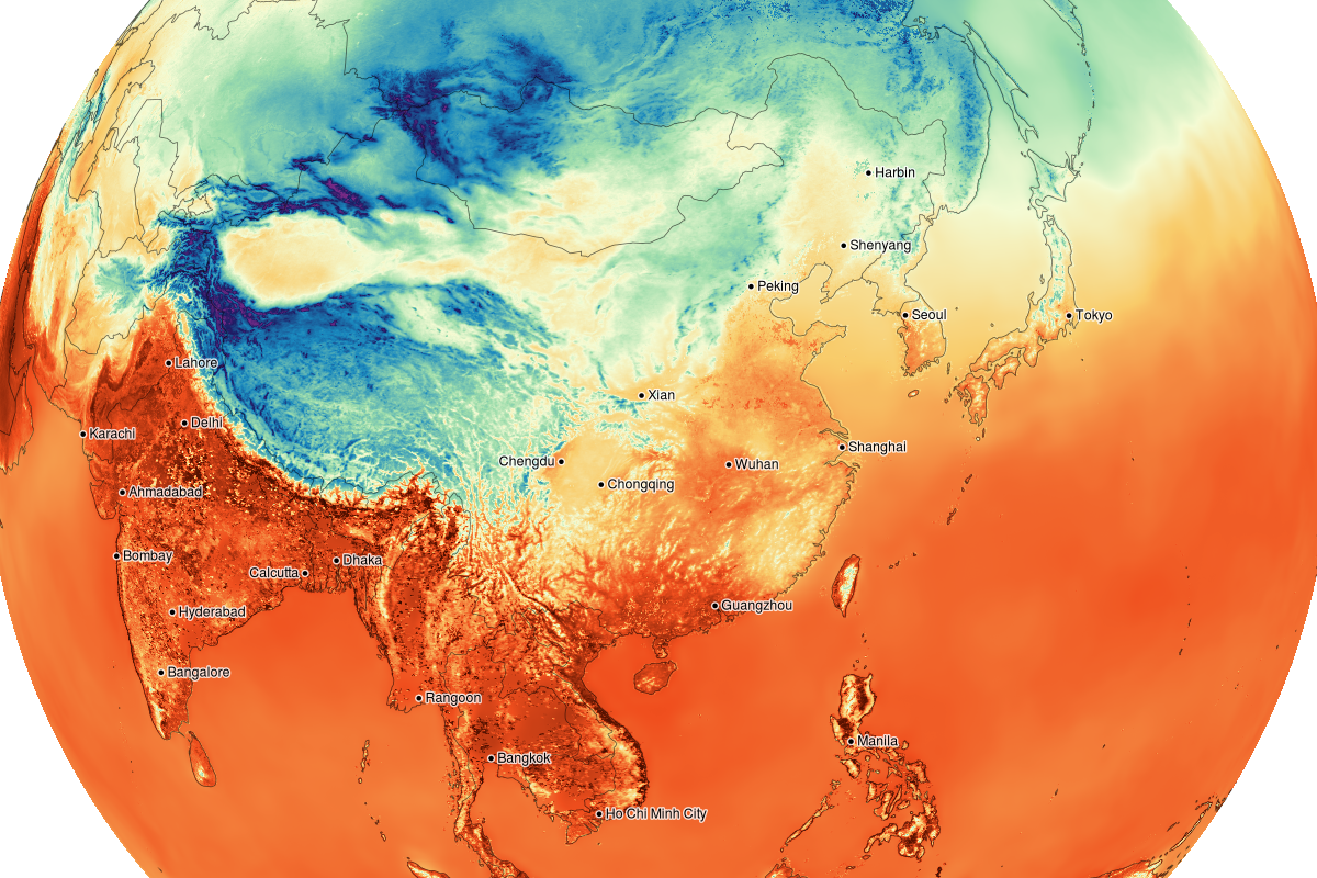 Capture of Daily Temperature and Precipitation map