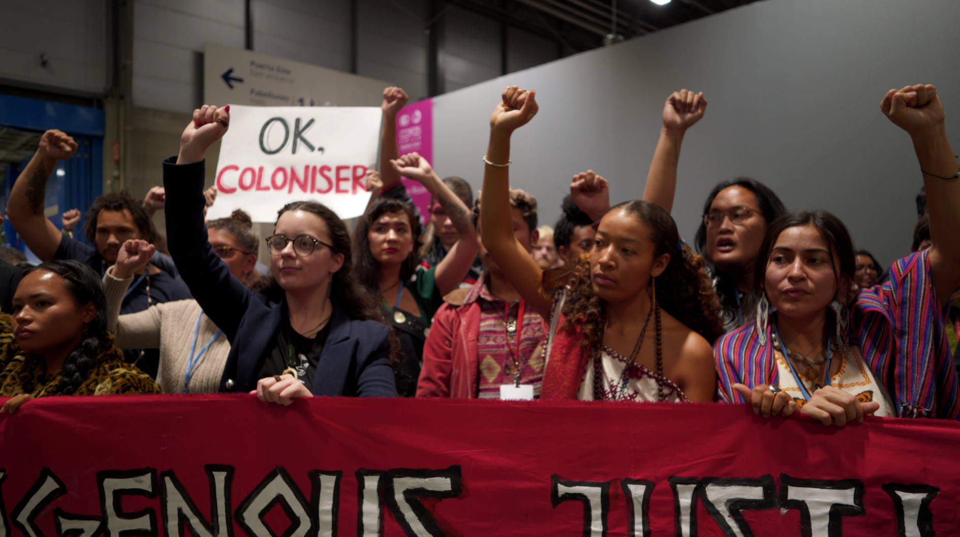 Civil society and indigenous groups occupy CoP25's main hall to call for action