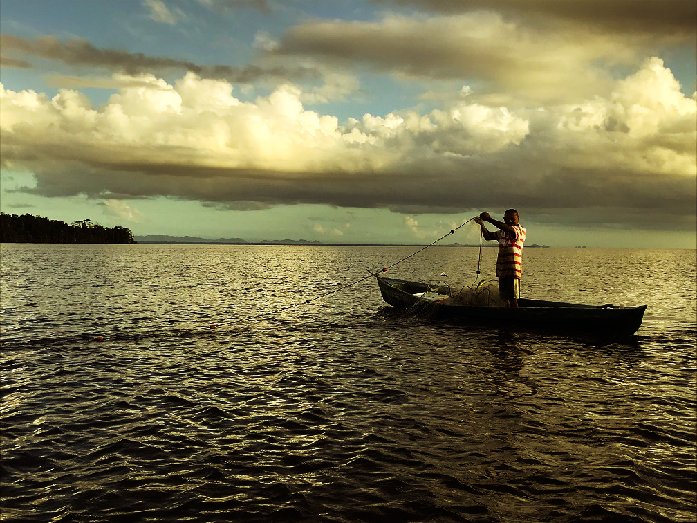 Fisherman in Amatique Bay