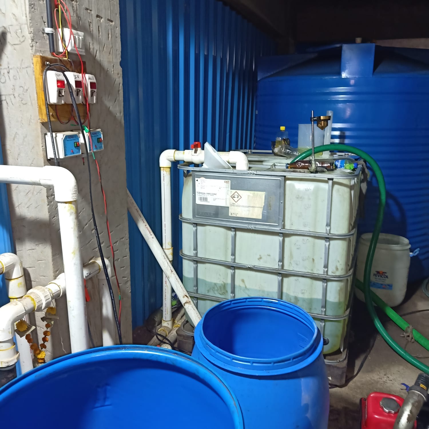 Containers at a spurious biodiesel unit. 