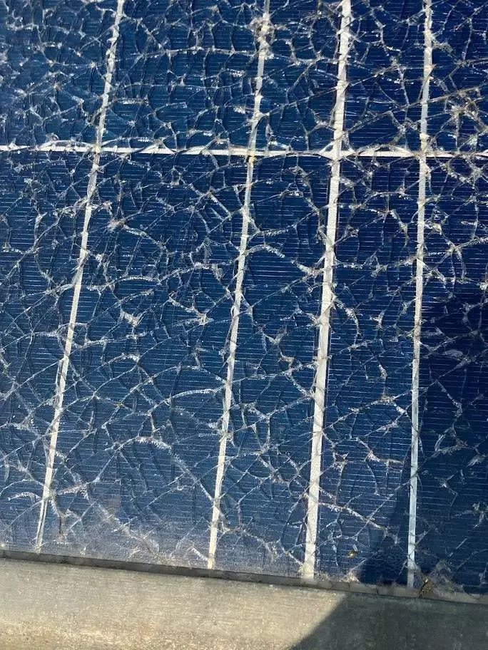 shattered solar panel 