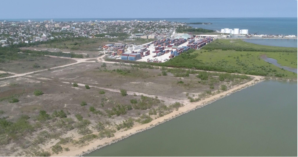 Aerial view of port location
