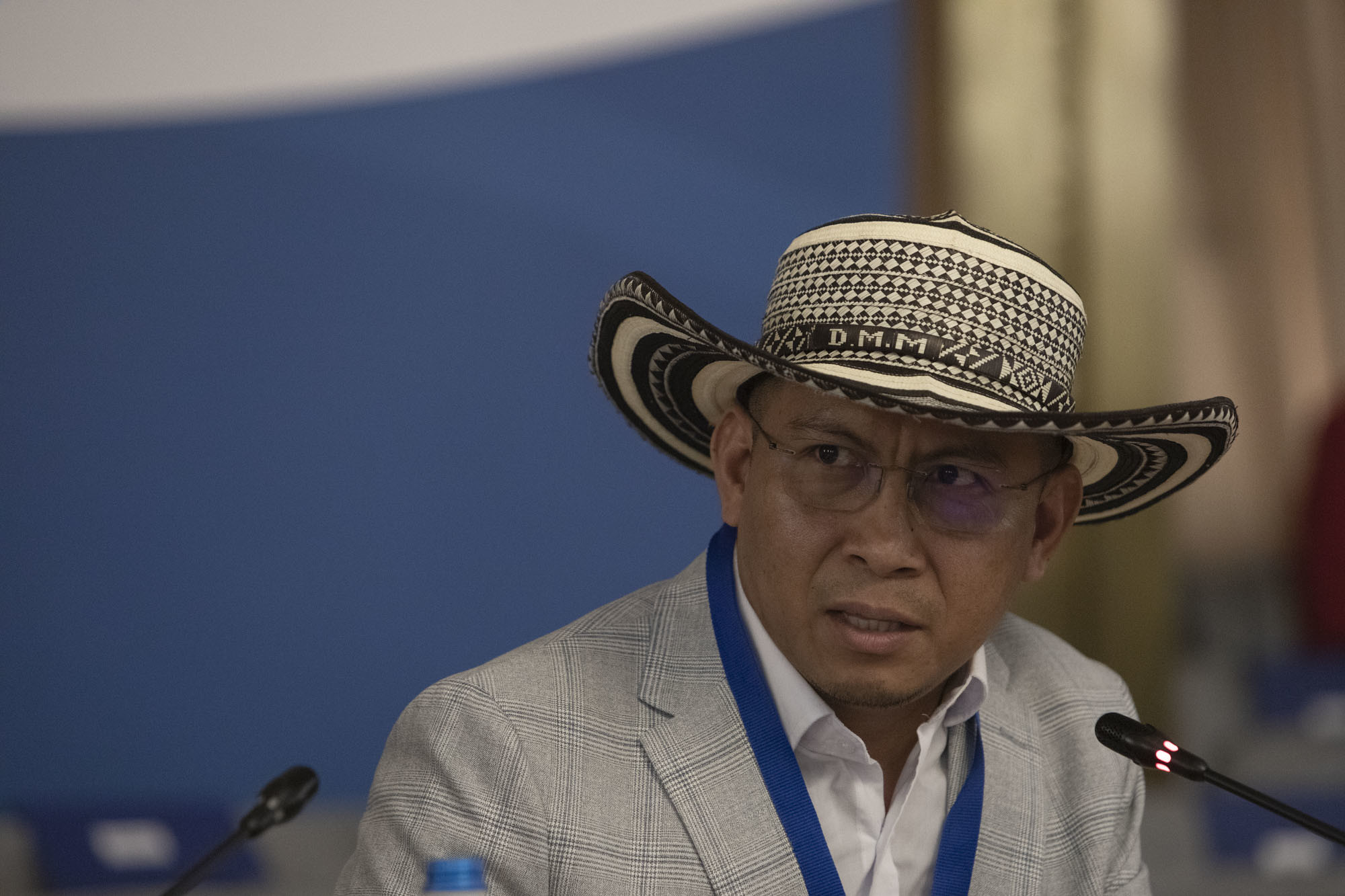 Darío Mejía Montalvo, chair of the UN Permanent Forum on Indigenous Issues, speaking at the SDG 16 Conference in Rome, Italy, in June 2023 (Image: IDLO / Flickr, CC BY NC ND 2.0)