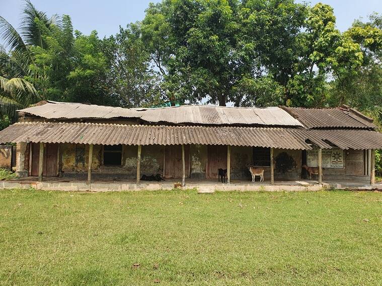 a school used as a shelter