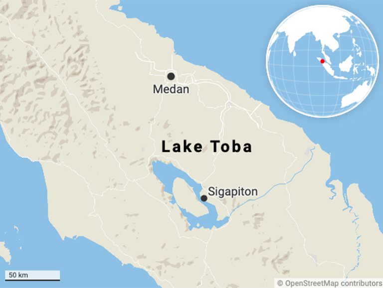 map of lake Toba