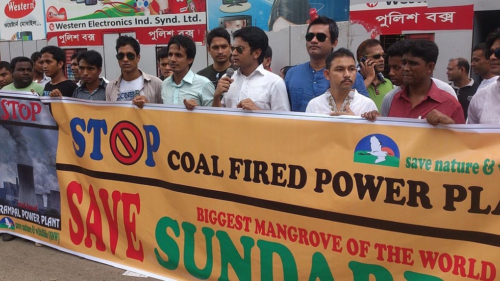 Activists protest a coal plan