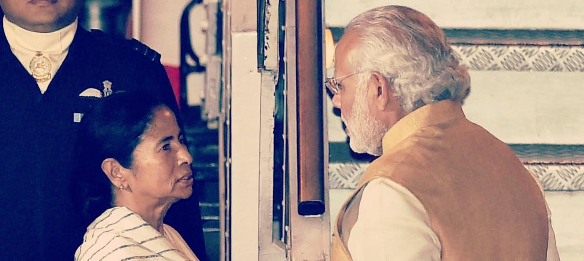 Prime Minister Modi with West Bengal's Chief Minister, Mamata Banerjee
