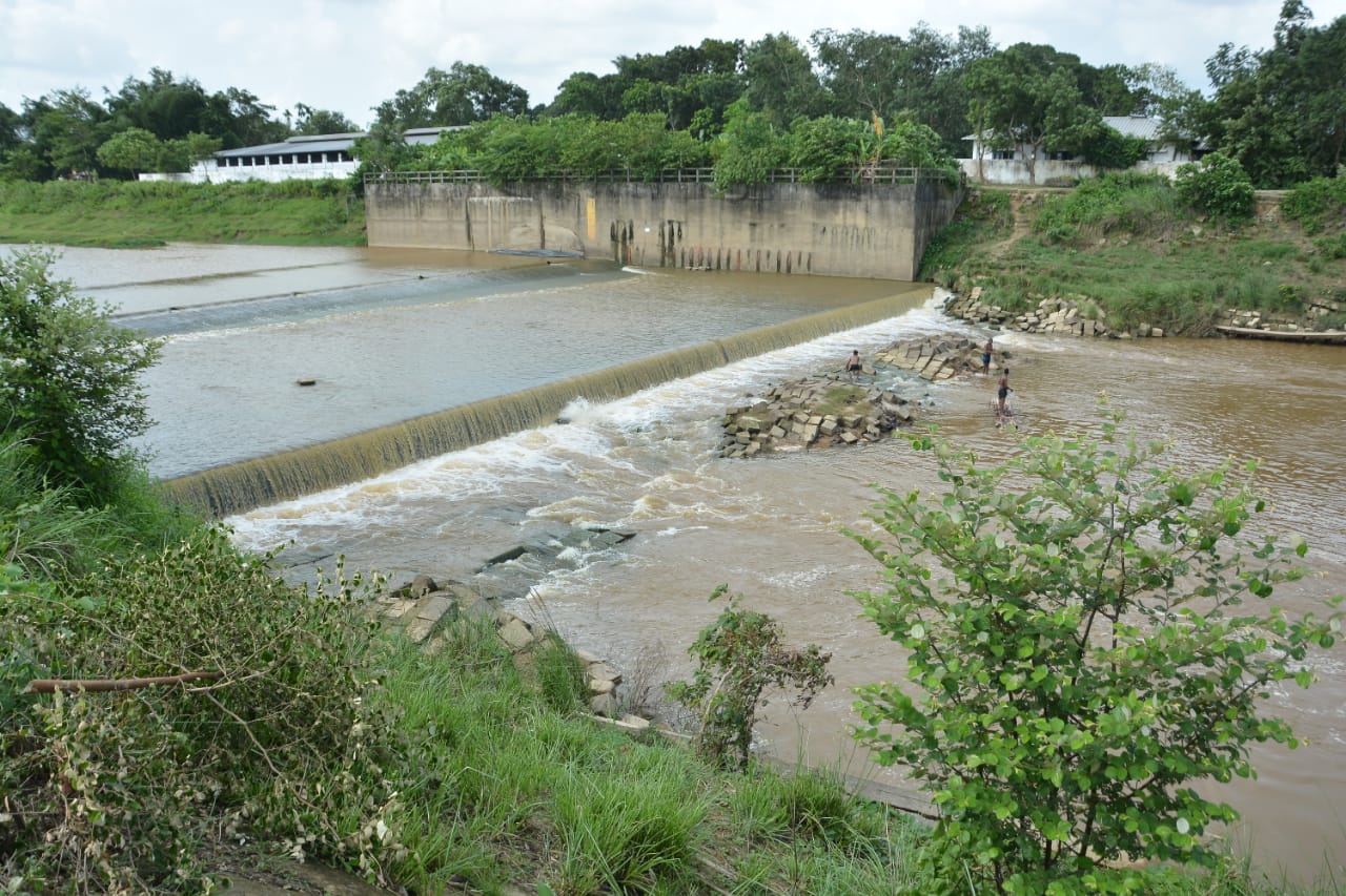 A rubber dam on the Halda river. 