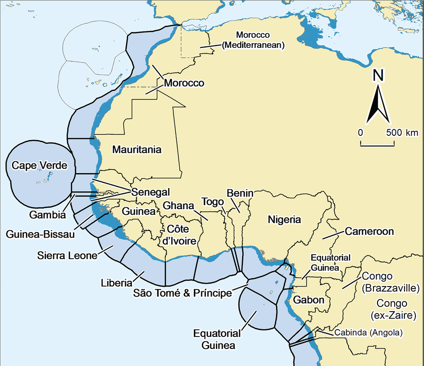 map of the west coast of africa