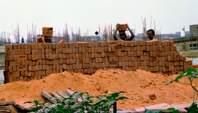 A construction site in India