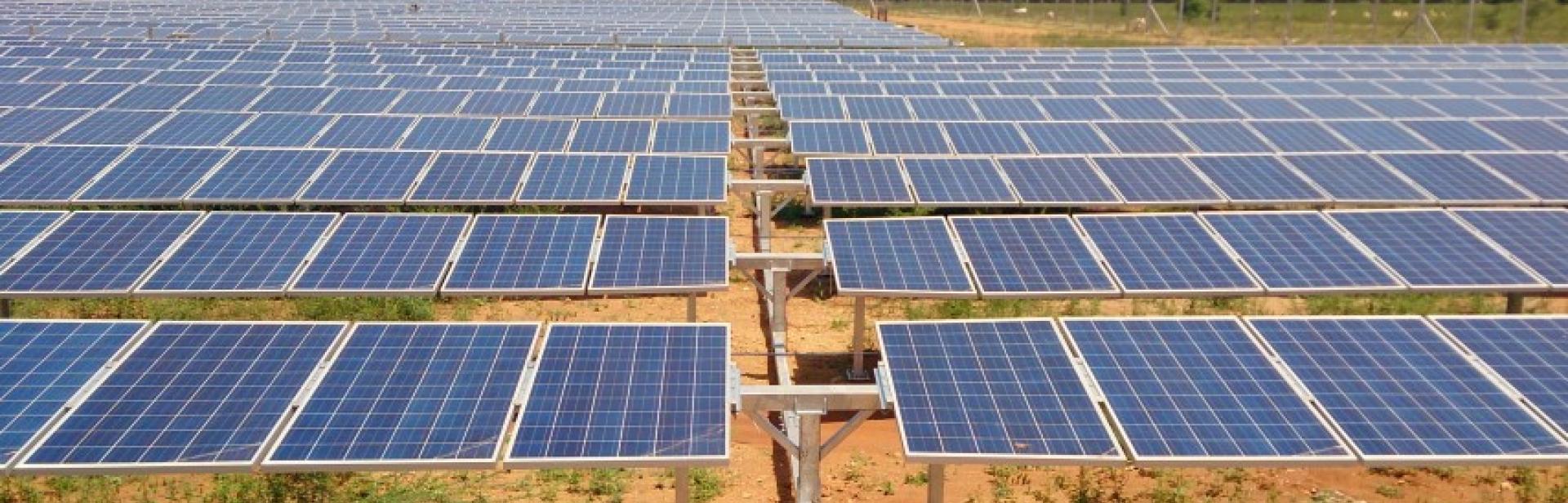 Solar panel farm in Tamil Nadu