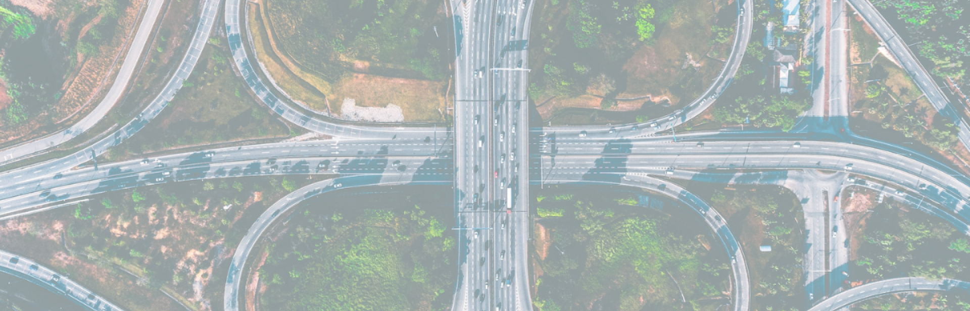 aerial view of intersecting highway