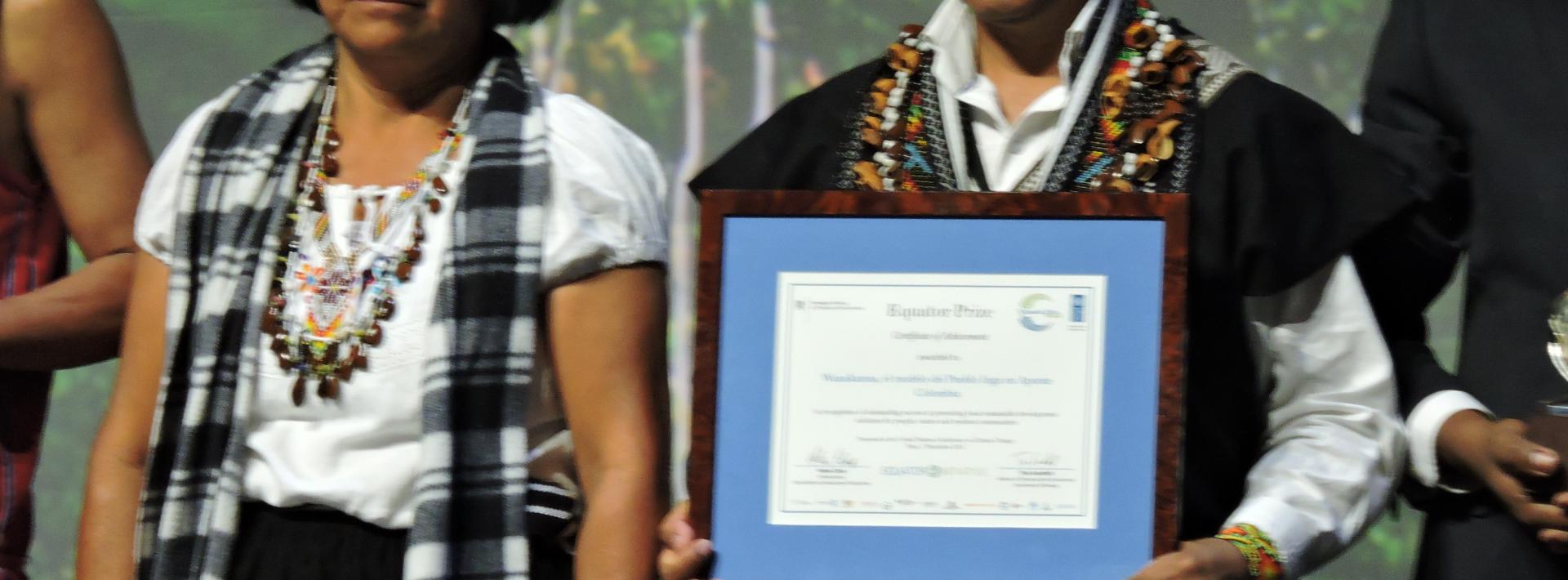 Inga community from Colombia wins Equator prize in Paris