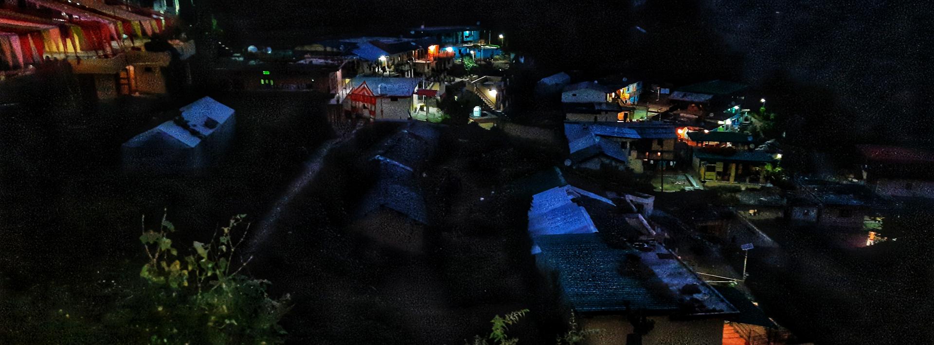 Tehri Districts, Kafulta Village illuminated in Solar light 