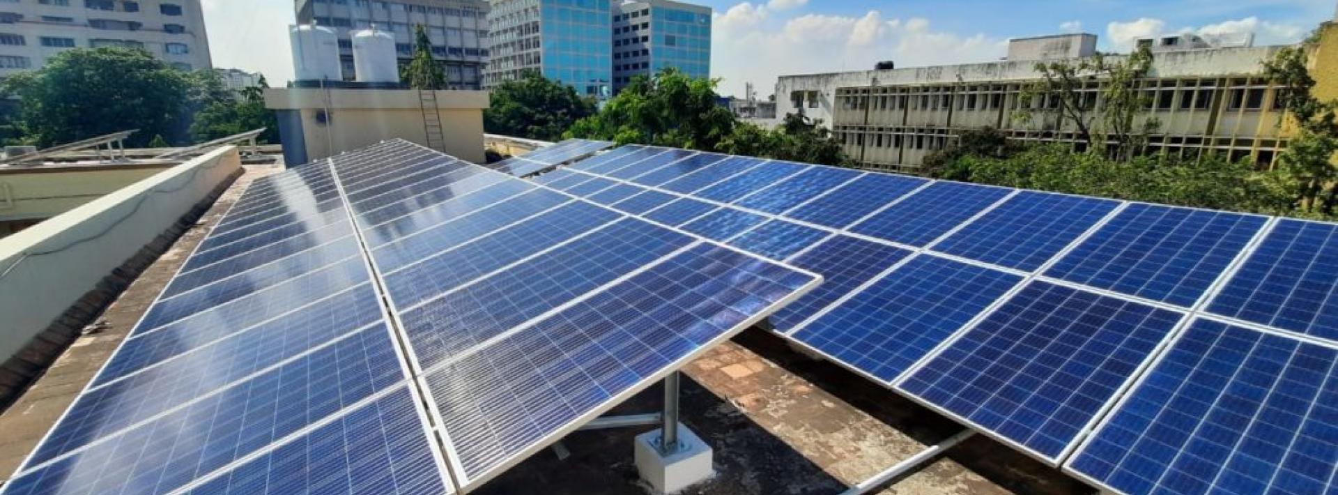 Banner image: According to a Greenpeace India report released in April 2018, the total rooftop solar potential of Chennai is 1,380 MW. A big share of this, nearly 46%, can come from the residential sector. / Credit: Laasya Shekhar