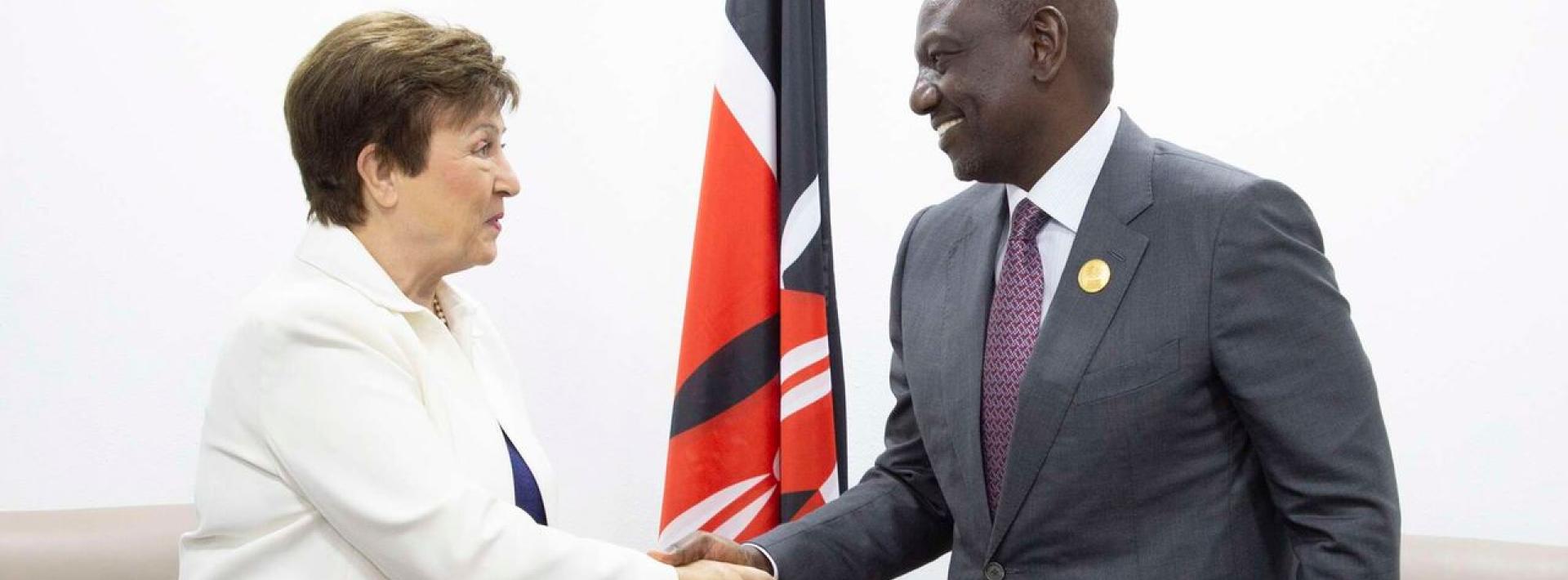 President William Ruto held a meeting with the IMF Managing Director, Kristalina Georgieva on the sidelines of COP27 in Sharma El-Sheikh, Egypt.