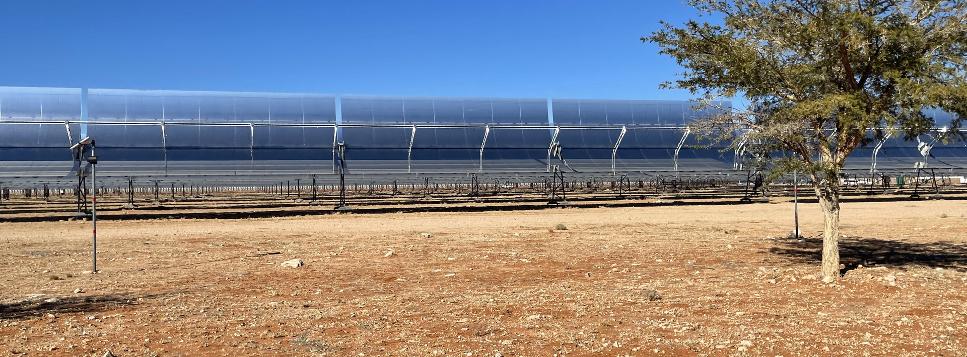 Solar power panels on a sunny day in South Africa