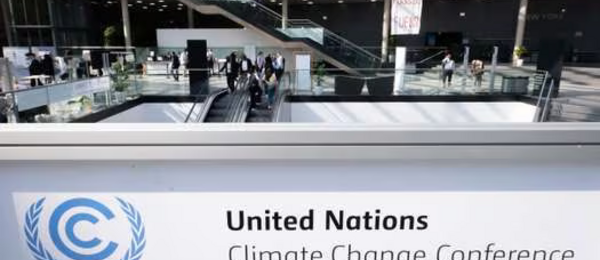 a sign that says united nations climate change conference