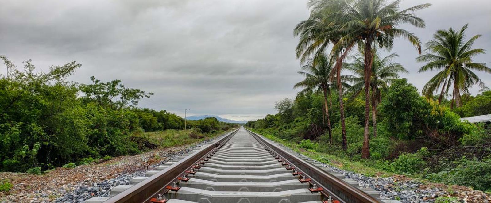 A remodeled section of the Isthmus of Tehuantepec Railroad. 