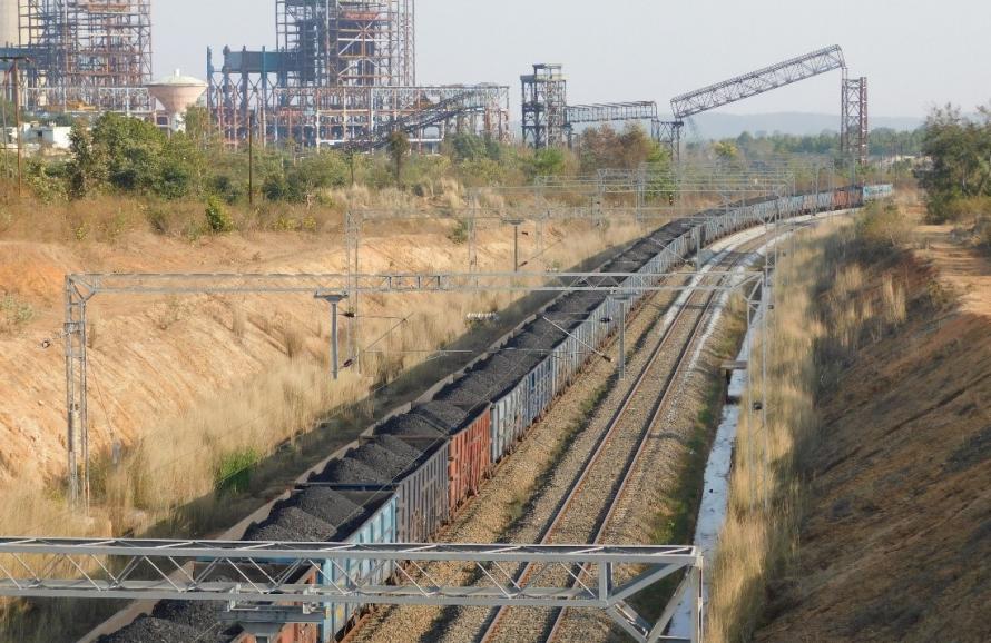 a train carrying coal