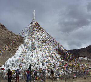 Ice Stupas Spark Conflict Between Farmers in Ladakh