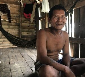 U Saw Mu Lei in his home in Myanmar's Amar Township