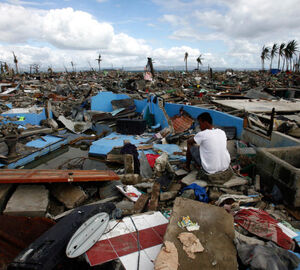 Wreckage following Haiyan
