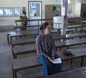 Woman in a clinic in Mae Pa