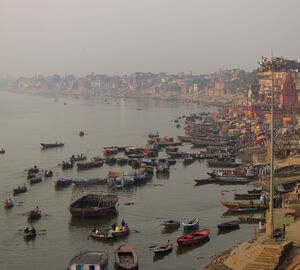 View of the Ganges River from Varanasi