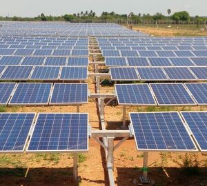 Solar panel farm in Tamil Nadu