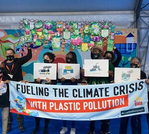 Activists Protest the Engagement of Plastic Producers at COP26. Credit: Rochimawati
