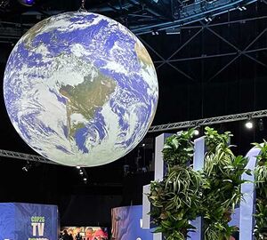 Globe in COP26 venue