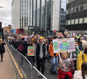 protests in the streets of Glasgow at COP26