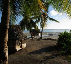 village huts in Kiribati