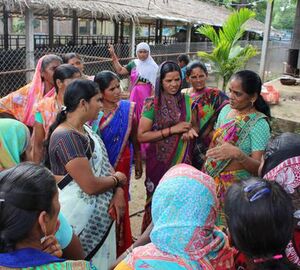 A women's farmer organization meeting