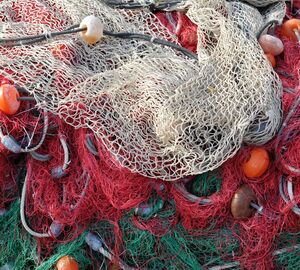 A bunch of fishing nets