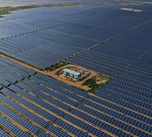 A large expanse of solar panels in India