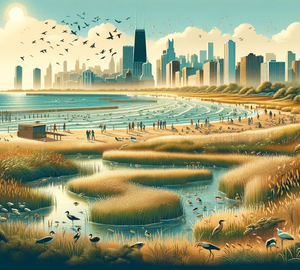 an illustration of a coastline