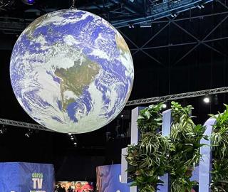 Globe in COP26 venue