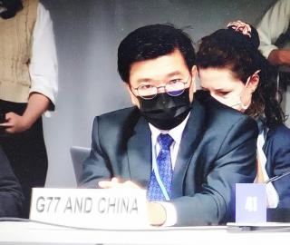 Filipino lawyer Vicente Yu represents the G77 and China group at negotiations on loss and damage at COP26.