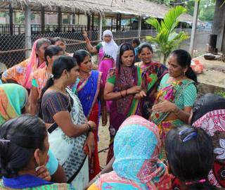 A women's farmer organization meeting
