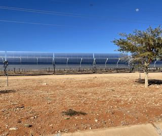 Solar power panels on a sunny day in South Africa