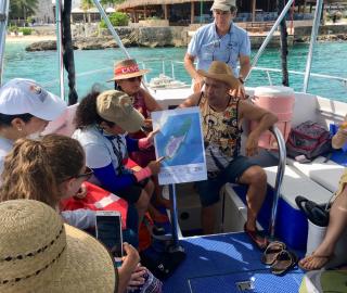 Mesoamerican Reef workshop participants on a field trip in Cozumel